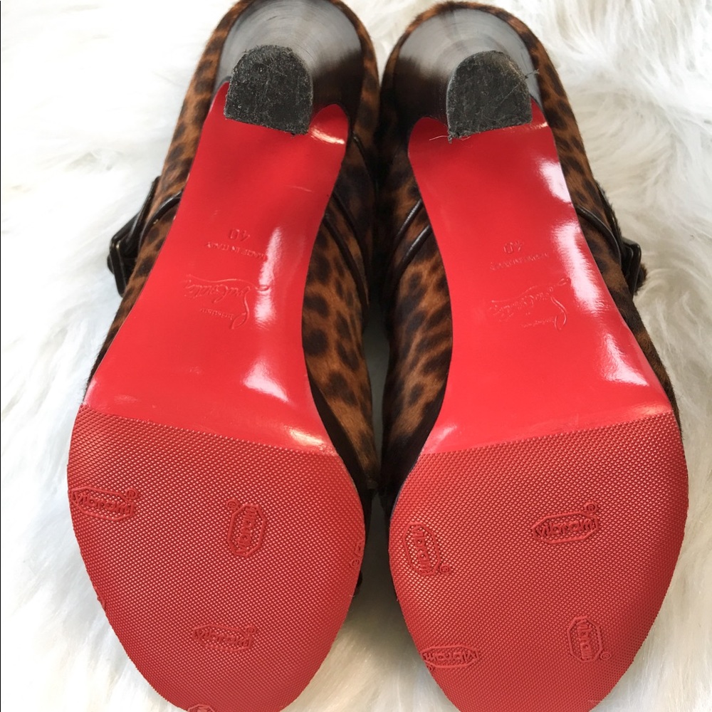 🛑SOLD🛑💯🆑 DORDOGNE LEOPARD PEEP TOE EURO 40 - Picture 8 of 8